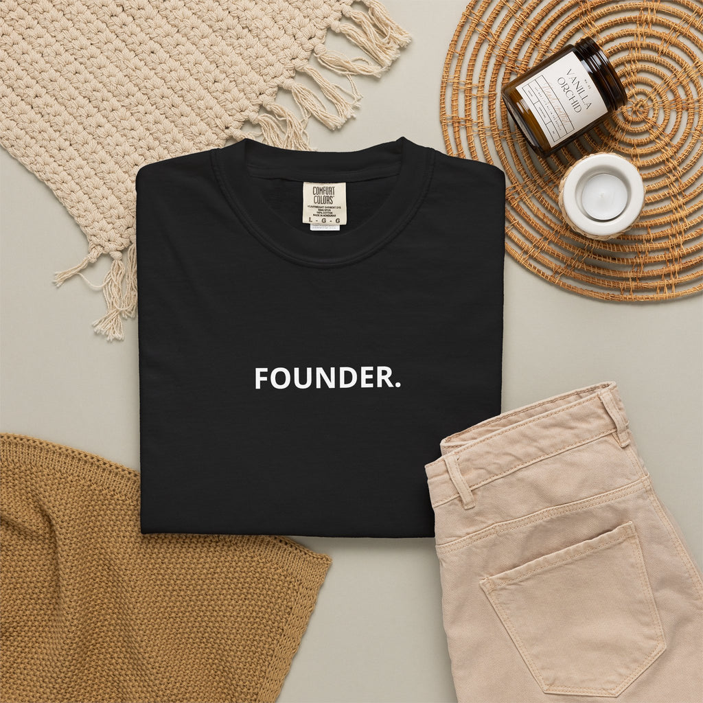 FOUNDER. T-Shirt Black Garment
